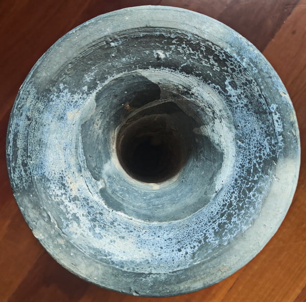 Base view Chinese Han dynasty Earthenwaare Ming qi Vessel