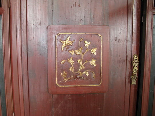 Front door of Chinese sedan chair