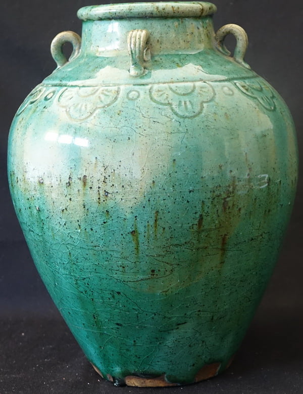 Chinese Stoneware Glazed Martaban Jar